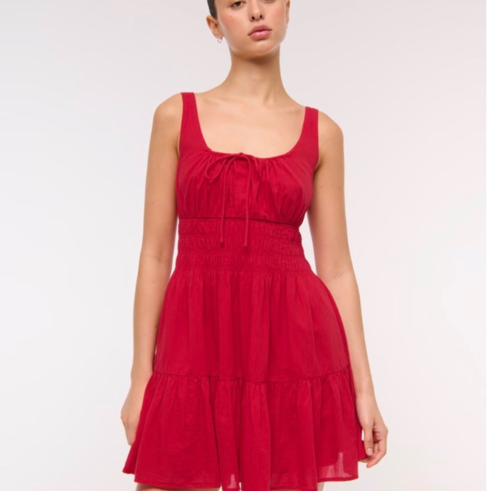 Abercrombie - Smocked Tie-Front Mini Dress